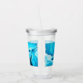Blauw Marmer Look Acryl Tumbler Acryl Drinkbeker (Links)