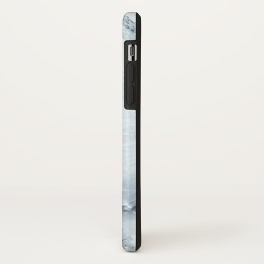 Blauw Marmer Mannelijk Gepersonaliseerd Monogram Case-Mate iPhone Case (Achterkant/links)