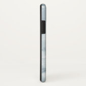 Blauw Marmer Mannelijk Gepersonaliseerd Monogram Case-Mate iPhone Case (Achterkant / rechts)