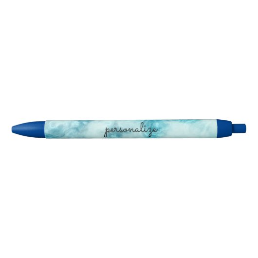 blauw marmer - mooi textuurpatroon personaliseren zwarte inkt pen (Voorkant)