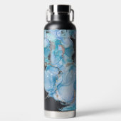 Blauw Marmer Patroon Thor Koper Vacuüm 32 oz Waterfles (Voorkant)