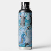 Blauw Marmer Patroon Thor Koper Vacuüm 32 oz Waterfles (Links)