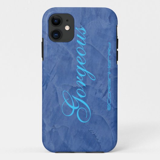 Blauw Marmer Prachtig Case-Mate iPhone Case (Achterkant)