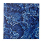 Blauw marmer Stone Modern Elegant Stylish Tegeltje (Voorkant)
