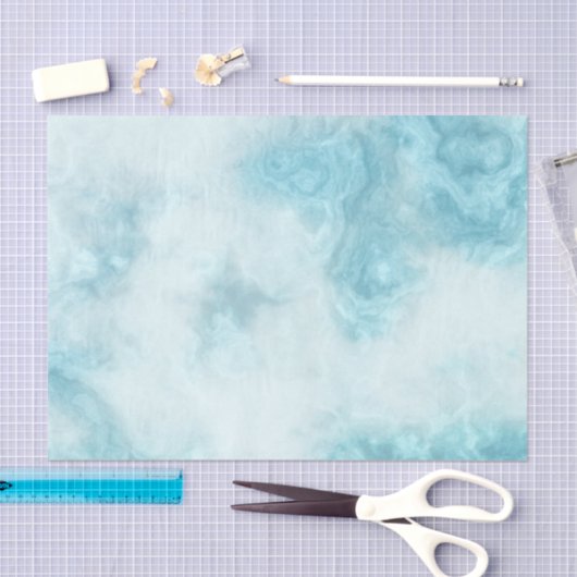 blauw marmer tissuepapier (Craft)