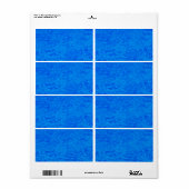Blauw marmer-verzendlabel etiket (Full Sheet)