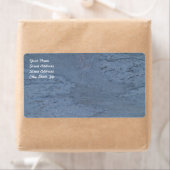 Blauw marmer-verzendlabel etiket (Insitu)
