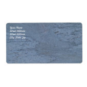 Blauw marmer-verzendlabel etiket (Voorkant)