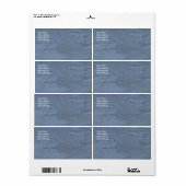 Blauw marmer-verzendlabel etiket (Full Sheet)
