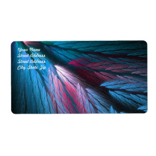 Blauw marmer-verzendlabel etiket