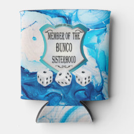 Blauw Marmer Waterverf Bunco Zusterschap Blikjeskoeler