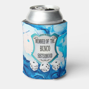 Blauw Marmer Waterverf Bunco Zusterschap Blikjeskoeler