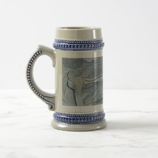 Blauw Marmer Wervelend Keramieken Bier Stein Mok