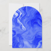 Blauw Marmer Wervelt Star David Bar Bat Mitswa Arc Kaart (Achterkant)