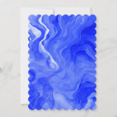 Blauw Marmer Wervelt Ster van David Bar Bat Mitswa Kaart (Achterkant)