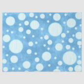 Blauw Marmer Wit Stippen Patroon Decoupage Tissuepapier (Voorkant)