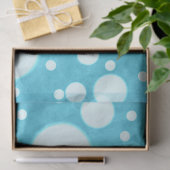 Blauw Marmer Wit Stippenpatroon Decoupage Tissuepapier (Geschenk)