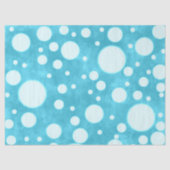 Blauw Marmer Wit Stippenpatroon Decoupage Tissuepapier (Voorkant)