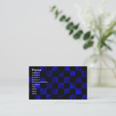 Blauw marmerbord visitekaartje (Staand voorkant)