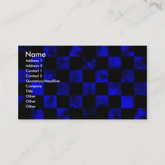 Blauw marmerbord visitekaartje (Voorkant)