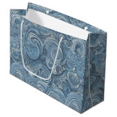 Blauw Marmeren Cadeautas (Voorkant Gekanteld)