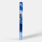 Blauw Marmeren Golven Luxe Abstract Case-Mate iPhone Case (Achterkant / Rechts)