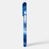 Blauw Marmeren Golven Luxe Abstract Case-Mate iPhone Case (Achterkant / Links)