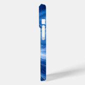 Blauw Marmeren Golven Luxe Abstract Case-Mate iPhone Case (Achterkant / Links)