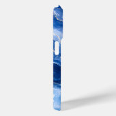 Blauw Marmeren Golven Luxe Abstract Case-Mate iPhone Case (Achterkant / Rechts)