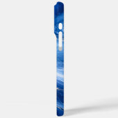 Blauw Marmeren Golven Luxe Abstract Case-Mate iPhone Case (Achterkant / Links)