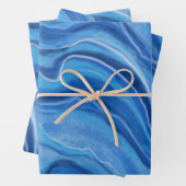 Blauw marmeren inpakpapier (In situ)