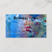 Blauw marmeren opaal visitekaartje (Achterkant)