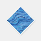 Blauw marmeren papieren servetten (Hoek)