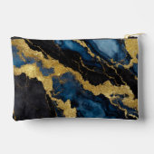 Blauw marmeren patroon met goud etui (Achterkant)