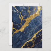 Blauw marmeren patroon met goud kaart (Voorkant)