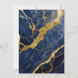 Blauw marmeren patroon met goud kaart