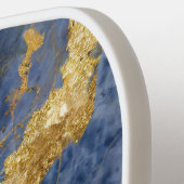 Blauw marmeren patroon met goud pickleball paddle (Links Detail)