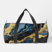 Blauw marmeren patroon met goud plunjezak (Achterkant)