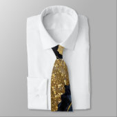 Blauw marmeren patroon met goud stropdas (Gebonden)