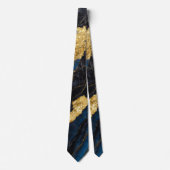 Blauw marmeren patroon met goud stropdas (Voorkant)