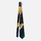 Blauw marmeren patroon met goud stropdas (Achterkant)