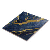 Blauw marmeren patroon met goud tegeltje (Zijkant)
