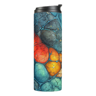 Blauw Marmeren Tumbler Wrap - Naadloos ontwerp Thermosbeker