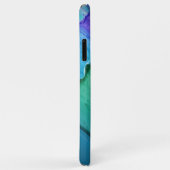 Blauw marmerontwerp Case-Mate iPhone case (Achterkant/rechts)