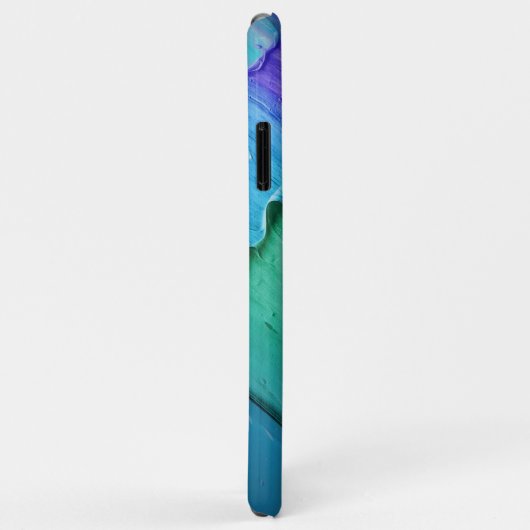 Blauw marmerontwerp Case-Mate iPhone case (Achterkant/rechts)