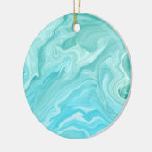 Blauw marmerpatroon keramisch ornament (Links)