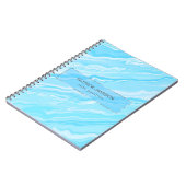 Blauw marmerpatroon notitieboek (Linkerzijde)