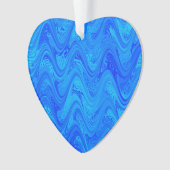 Blauw Marmerpatroon Ornament (voorkant)
