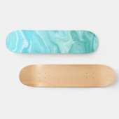 Blauw marmerpatroon persoonlijk skateboard (Horizontaal)