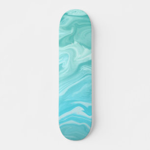 Blauw marmerpatroon persoonlijk skateboard